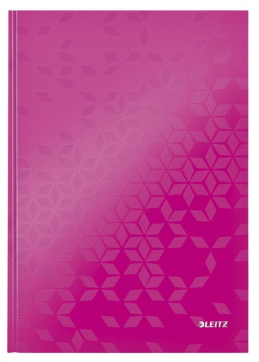 [510241] Cahier Leitz WOW A4 ligné 160 pages 90g rose