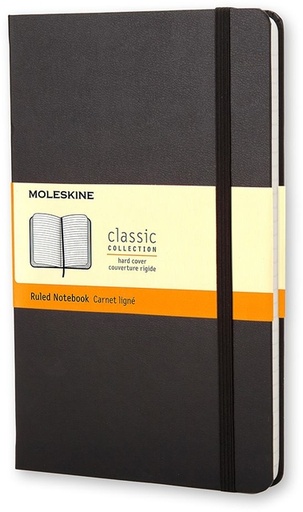 [011513] Carnet de notes Moleskine Large 130x210mm ligné couverture rigide noir