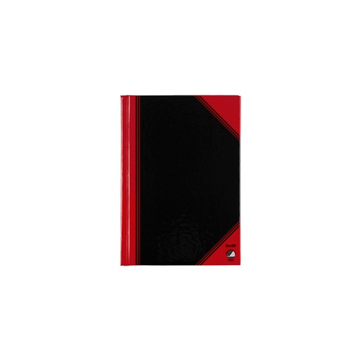 [392481] Notitieboek Bantex zwart/rood A6 lijn 70gr 96vel